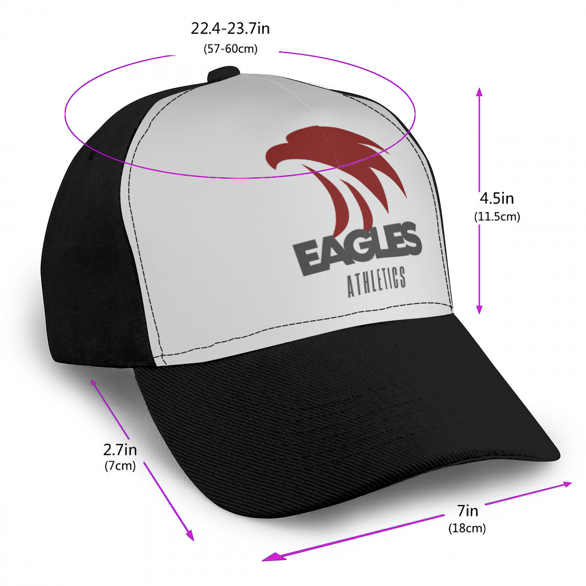 HC_T2 Stitching Curved Brim Baseball Cap